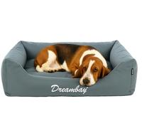 FLAMINGO Panier Dreambay® Rectangle Pétrol 100x80x25cm - Lavable - Housse Amovible avec Fermeture éclair - Déperlant