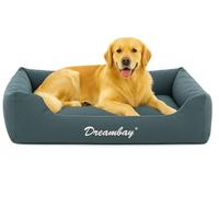 FLAMINGO Panier Dreambay® Rectangle Pétrol 120x95x28cm - Lavable - Housse Amovible avec Fermeture éclair - Déperlant