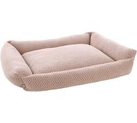 Flamingo Panier Jacquard Rectangle Taupe - 100x80x25cm - Lavable - Fond Anti-dérapant - Housse Amovible avec Fermeture éclair