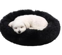 Flamingo Panier Pacha Rond Noir - 55x55x12cm - Confortable, Durable et Élégant, Idéal pour Chiens et Chats