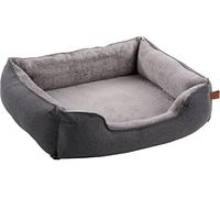 Flamingo Panier pour Chien Carlota rectangulaire Gris - 80x67x22cm - Lavable - Housse Amovible avec Fermeture éclair