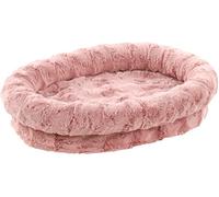 Flamingo Panier pour Chien Chat Dorian Ovale Rose - Coussin pour Chien Chat - Lit pour Chien Chat - 54x41x14cm - Lavable - Fond Anti-dérapant - Housse Amovible - Lieu de Couchage Doux et Confortable