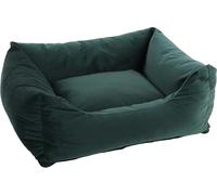Flamingo Panier pour Chien Elena Rectangle Vert - 80x67x22cm - Fond Anti-dérapant - Housse Amovible avec Fermeture éclair