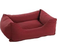 Flamingo Panier pour Chien Geneve Rectangle Bordeaux - 65x50x20cm - Housse Amovible avec Fermeture éclair - Fond Anti-dérapant