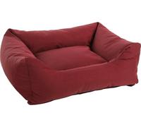 Flamingo Panier pour Chien Geneve Rectangle Bordeaux - 80x67x22cm - Housse Amovible avec Fermeture éclair - Fond Anti-dérapant