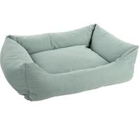 FLAMINGO Panier pour Chien Geneve Rectangle Vert Clair - 100x80x25cm - Housse Amovible avec Fermeture éclair - Fond Anti-dérapant
