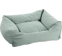FLAMINGO Panier pour Chien Geneve Rectangle Vert Clair - 80x67x22cm - Housse Amovible avec Fermeture éclair - Fond Anti-dérapant