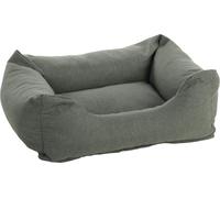 Flamingo Panier pour Chien Geneve Rectangle Vert foncé - 65x50x20cm - Housse Amovible avec Fermeture éclair - Fond Anti-dérapant