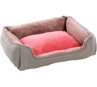 Flamingo Panier pour Chien Oddi Rectangle Rose 60x50x20cm - Housse Amovible avec Fermeture éclair - Lavable - Fond Anti-dérapant