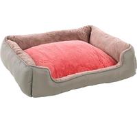 Flamingo Panier pour Chien Oddi Rectangle Rose 80x67x22cm - Housse Amovible avec Fermeture éclair - Lavable - Fond Anti-dérapant