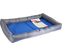 Flamingo Panier rafraîchissant Fresk Rectangle Gris & Bleu L - 70x50x8,5cm - Facile à Nettoyer avec Chiffon Humide - Facile à Ranger