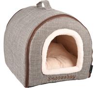 Flamingo Panier Snoozebay Maison + Fermeture Eclair Brun 45x35x35cm