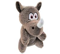 FLAMINGO - Peluche Henny Rhino Couleur Taupe Hauteur 40 cm Jouet pour Chien.
