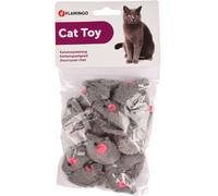Flamingo Jouet Souris à Poil Court pour Chat Gris 5 cm 12 Pièces