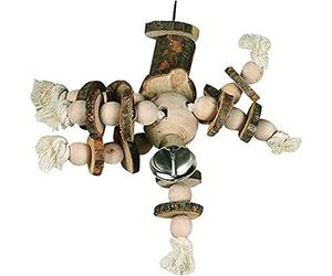 Flamingo Pendentif en Bois avec Grelot pour Perroquet 22 x 20 cm