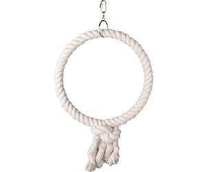 Flamingo Pendentif pour Cage Hakan Coton 1 Anneau Blanc L DIA. 32CM