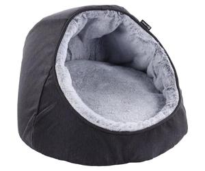 Flamingo Pet Products - Coussin Igloo DORSA Noir ø 40 x 36 cm pour Chats