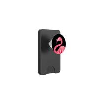 Flamingo Pink Tropical Decor Flamenco Black Background PopSockets PopWallet pour MagSafe