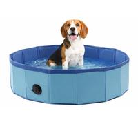 Flamingo Piscine Chien - Piscine pour Chien - Taille S 80 x 20 cm - Matériau synthétique - Pliable - Aucune Pompe à air n'est nécessaire pour Installer la Piscine Piscine Splatter Bleu S