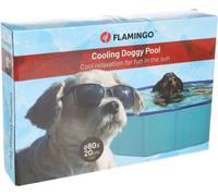 Flamingo Piscine Chien - Piscine pour Chien - Taille S 80 x 20 cm - Matériau synthétique - Pliable - Aucune Pompe à air n'est nécessaire pour Installer la Piscine Piscine Splatter Bleu S