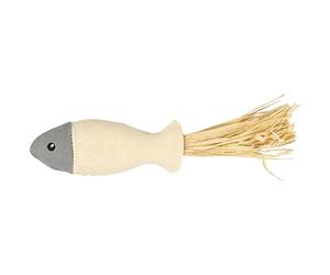 FLAMINGO - Poisson Natural Fun. 20 cm. Gris Beige. Gamme Green. Jouet pour Chat.
