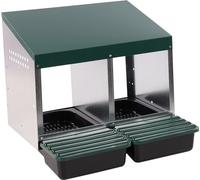 Flamingo Pondoir Julie Animaux de Basse-Cour avec boîte intérieur Vert - Métal - 53,3x50,2x42cm - avec bac de récupération