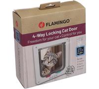 FLAMINGO Porte pour Chat 4 Positions BADI + Tunnel Blanc