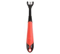 Brosse à dents kerber soft grip noir rouge 20 cm pour chien