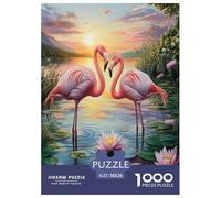 Flamingo Puzzle 1000 Pièces Cadeau Unique Jeu Éduchatif Défi Jouet À De Qualité Supérieure Peinture Art pour Adultes Et Enfants 38x26cm/1000pcs