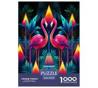 Flamingo Puzzles 1000 Pièces Cadeau Unique Jeu Éduchatif Défi Jouet À De Qualité Supérieure Peinture Art pour Adultes Et Enfants À Partir De 14 Ans 70x50cm/1000pcs