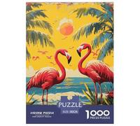 Flamingo Puzzles De 1000 Pieces pour Adultes Classiques pour Jeux Et Activités Familiales Stimulantes, Jeu Familial 38x26cm/1000pcs