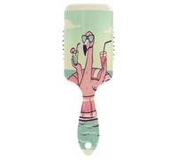 Flamingo Radeau Gonflable Vert Massage Peigne Anti Statique Cheveux Peigne Cheveux Sains Peigne Moderne