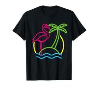 Flamingo Rétro Années 80 Plage Vintage T-Shirt