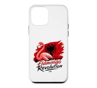 Flamingo Revolution Drapeau albanais Nature Protestation Coque pour iPhone 12 Mini