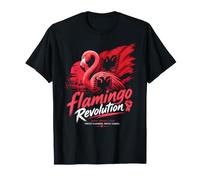 Flamingo Revolution Drapeau albanais Nature Protestation T-Shirt