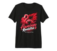 Flamingo Revolution Drapeau albanais Nature Protestation T-Shirt Haut de Gamme