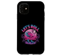 Flamingo Roller Patinage Rétro Coque pour iPhone 11