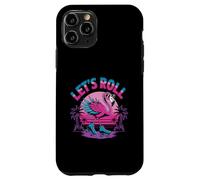 Flamingo Roller Patinage Rétro Coque pour iPhone 11 Pro