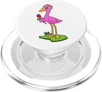 Flamingo Roses Fleur PopSockets PopGrip pour MagSafe
