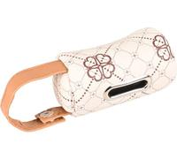FLAMINGO Sac à crottes Chien - Vito Beige - PU & Cuir - Fermeture éclair & Bouton Pression - 4,5x4,5x7,5cm - 1 Rouleau 20 Sacs