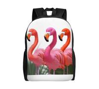 Flamingo Sac à dos de voyage pour ordinateur portable imperméable léger et mignon pour homme et femme Noir Taille unique