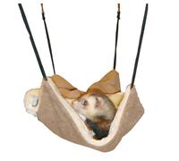 Flamingo Sac à Furets Brun Suède Daim Peluche 30x26 CM Chats Accessoire