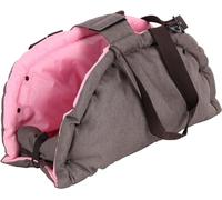Flamingo Sac de Transport Chat - Chien Xenos Taupe - 62×26×28 cm - Polyester - 2-en-1 Sac & Couverture - Sangle intérieure - poignées & bandoulière - Poche