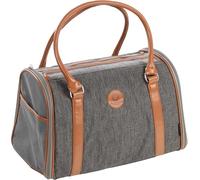 Flamingo Sac de transport pour chien Sitka gris - 45x25x28cm - Fond amovible - Ouvertures avec fermeture éclaire au côté