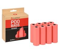 Flamingo Sacs à Déjections Basic Pastel rose - 120 Pièces, Ultra-Pratiques et Résistants, Idéal pour Labrador, Golden Retriever, Beagle et Bulldog Français