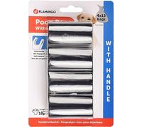 Flamingo Sacs pour DEJECTIONS Handy avec POIGNEE Pattes Noir 4x15PCS