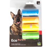 Flamingo Sacs Ramasse Crottes Bio Mix 4x15pcs pour Chien