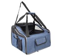 Flamingo Siège de Voiture Ida Bleu, 44x35x29, 5cm, Sac pour Chiens, Max 7kg