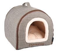 Flamingo Snoozebay Place à Dormir Maison Chat 45x35x35 CM Braun Katzenbedarf