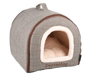 Flamingo Snoozebay Place à Dormir Maison Chat 45x35x35 CM Brun Katzenbedarf